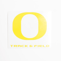 Classic Oregon O, Track & Field, Decal, 4"x4"